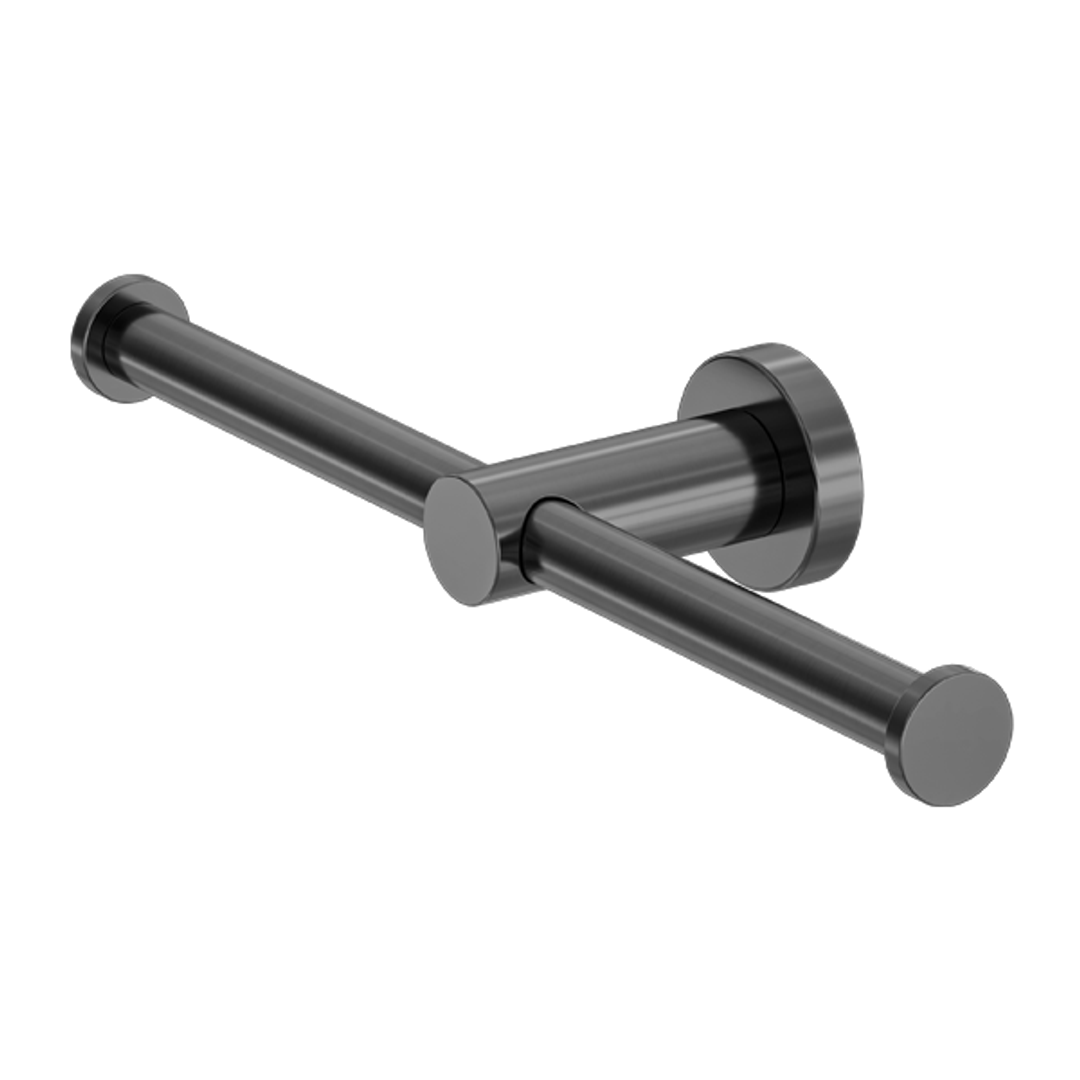 Nero Mecca Double Toilet Roll Holder - Gun Metal