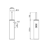 Mecca Nero Toilet Brush Holder - Gunmetal