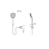 Nero Caravan External Shower - Chrome