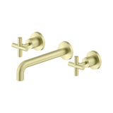 Nero X Plus Wall Basin Set 215Mm - Brushed Gold