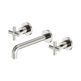 Nero X Plus Wall Basin Set 215Mm - Brushed Nickel
