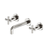 Nero X Plus Wall Basin Set 180Mm - Brushed Nickel