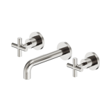 Nero X Plus Wall Basin Set 180Mm - Brushed Nickel