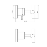 Nero X Plus Wall Tops Assembly - Brushed Nickel