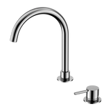 Mecca Hob Basin Nero Mixer Round Spout - Chrome