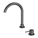 Mecca Hob Basin Nero Mixer Round Spout - Gunmetal