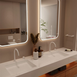 Mecca Hob Basin Nero Mixer Round Swivel Spout - Matt White