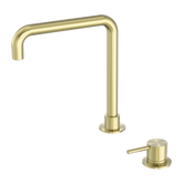 Mecca Hob Basin Nero Mixer Square Spout - Brushed Gold