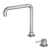 Mecca Hob Basin Nero Mixer Square Spout - Brushed Nickel