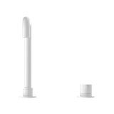 Mecca Hob Basin Nero Mixer Square Swivel Spout - Matt White