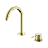 Nero Mecca Hob Baisn Mixer Set Arc Spout - Brushed Gold