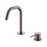 Nero Mecca Hob Baisn Mixer Set Edge Spout - Brushed Bronze