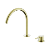 Nero Mecca Hob Bath/Kitchen Mixer Set Arc Spout - Brushed Gold