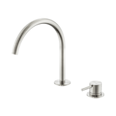 Nero Mecca Hob Bath/Kitchen Mixer Set Arc Spout - Brushed Nickel