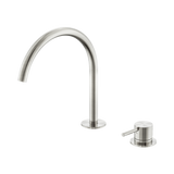 Nero Mecca Hob Bath/Kitchen Mixer Set Arc Spout - Brushed Nickel