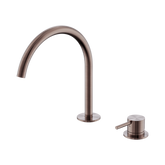 Nero Mecca Hob Bath/Kitchen Mixer Set Arc Spout - Brushed Bronze