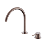 Nero Mecca Hob Bath/Kitchen Mixer Set Arc Spout - Brushed Bronze