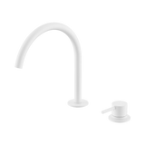 Nero Mecca Hob Bath/Kitchen Mixer Set Arc Spout - Matte White