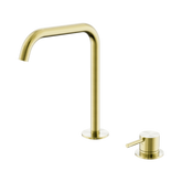 Nero Mecca Hob Bath/Kitchen Mixer Set Edge Spout - Brushed Gold