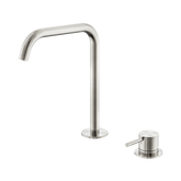 Nero Mecca Hob Bath/Kitchen Mixer Set Edge Spout - Brushed Nickel