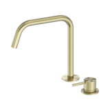Nero Mecca Hob Bath/Kitchen Mixer Set Edge Spout II - Brushed Gold