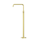 Mecca Freestanding Bath Nero Mixer Square Shape - Brushed Gold
