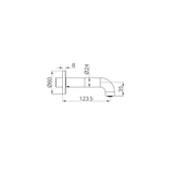 Nero Mecca Basin/Bath Spout Only 120Mm - Matte White