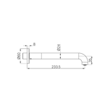 Nero Mecca Basin/Bath Spout Only 215mm - Gunmetal