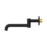 Mecca Wall Mounted Swivel Basin/Bath Spout Only 225mm - Matt Black