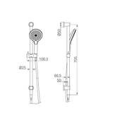 Nero Mecca Shower Rail With Air Shower II - Brushed Bronze Nr221905Gbz