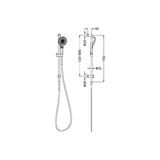 Mecca Nero Shower Rail - Gunmetal