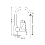 Mecca Kitchen Nero Mixer - Brushed Bronze