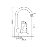 Mecca Kitchen Nero Mixer - Brushed Nickel