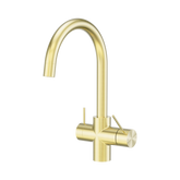 Mecca 3 Way Filtered Nero Mixer Tap - Brushed Gold