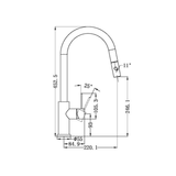 Mecca Pull Out Sink Nero Mixer With Vegie Spray - Matt Black