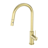 Mecca Pull Out Sink Nero Mixer With Vegie Spray - Brushed Gold