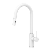 Mecca Pull Out Sink Nero Mixer With Vegie Spray Function - Matt White