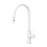 Mecca Pull Out Sink Nero Mixer With Vegie Spray Function - Matt White