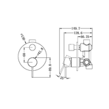 Mecca Shower Nero Mixer With Diverter - Brushed Nickel