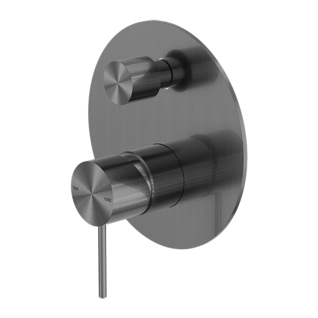 Nero Mecca Shower Mixer With Diverter - Gun Metal