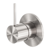 Mecca Shower Nero Mixer Handle Up 80mm Plate - Brushed Nickel