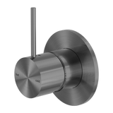 Mecca Shower Nero Mixer Handle Up 80mm Plate - Gunmetal