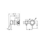 Mecca Shower Nero Mixer With Horizontal 2 Way Divertor - Brushed Nickel