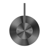 Mecca Shower Nero Mixer Handle Up 80mm Plate - Gunmetal