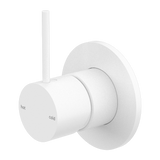 Mecca Shower Nero Mixer Handle Up 80mm Plate - Matt White