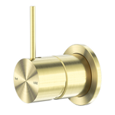 Mecca Shower Nero Mixer 60mm Handle Up Plate - Brushed Gold