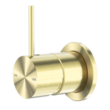 Mecca Shower Nero Mixer 60mm Handle Up Plate - Brushed Gold