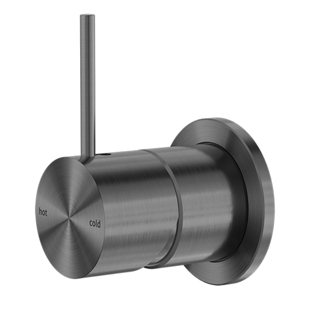 Nero Mecca Shower Mixer 60mm Handle Up Plate - Gun Metal Nr221911Jgm