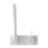 Mecca Wall Basin/Bath Nero Mixer Swivel Spout Handle Up - Matt White