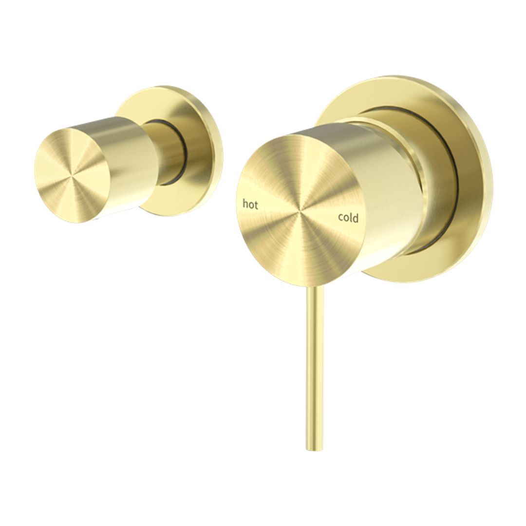 Nero Mecca Shower Mixer With Horizontal 2 Way Divertor - Brushed Gold Nr221911Ubg